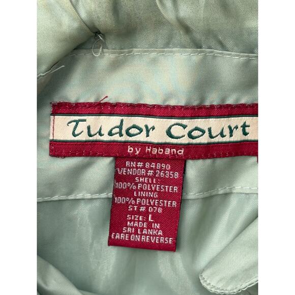 Women's Tudor Court Haband Hooded Jacket Coat Size L Button Up Zip Pockets - Picture 4 of 4